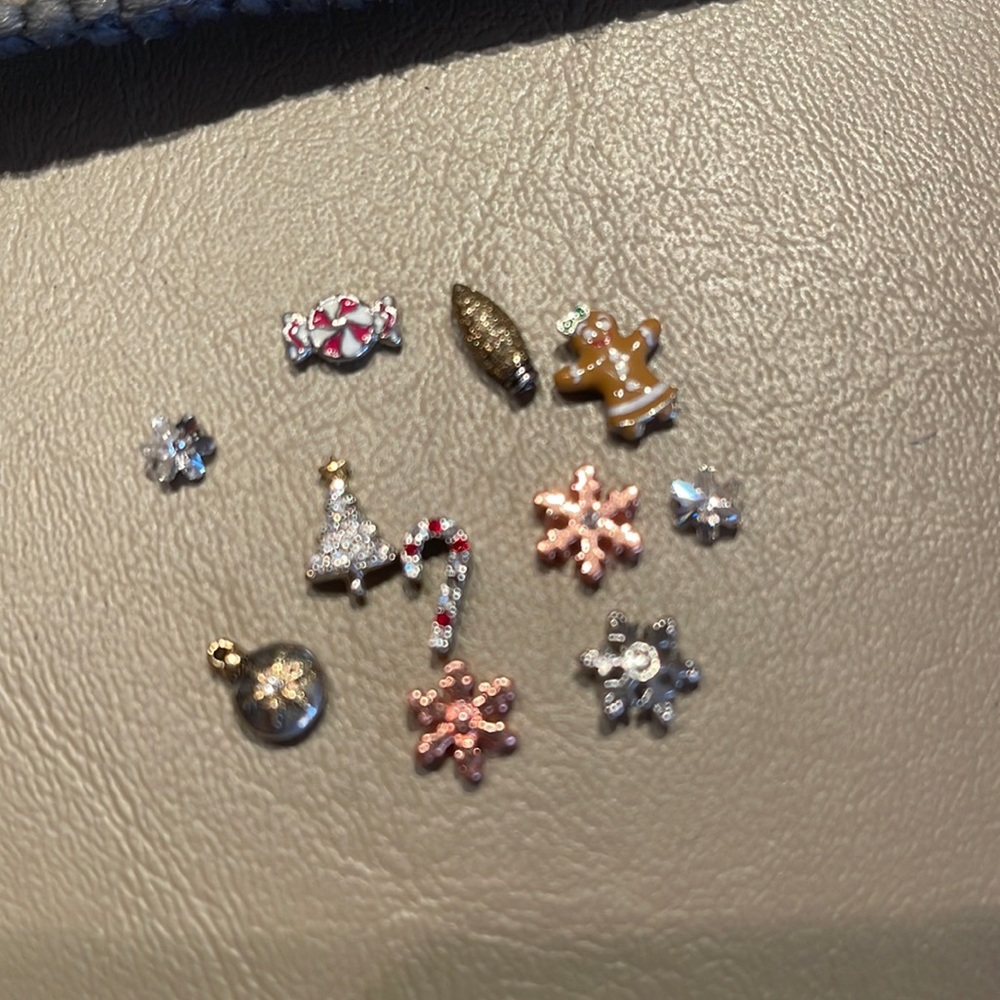 Christmas locket charms